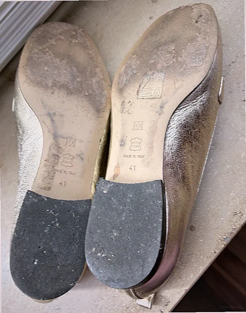 ESCADA Damen Slipper Loafer Gold Metallic Leder Gr 41 Slip-On