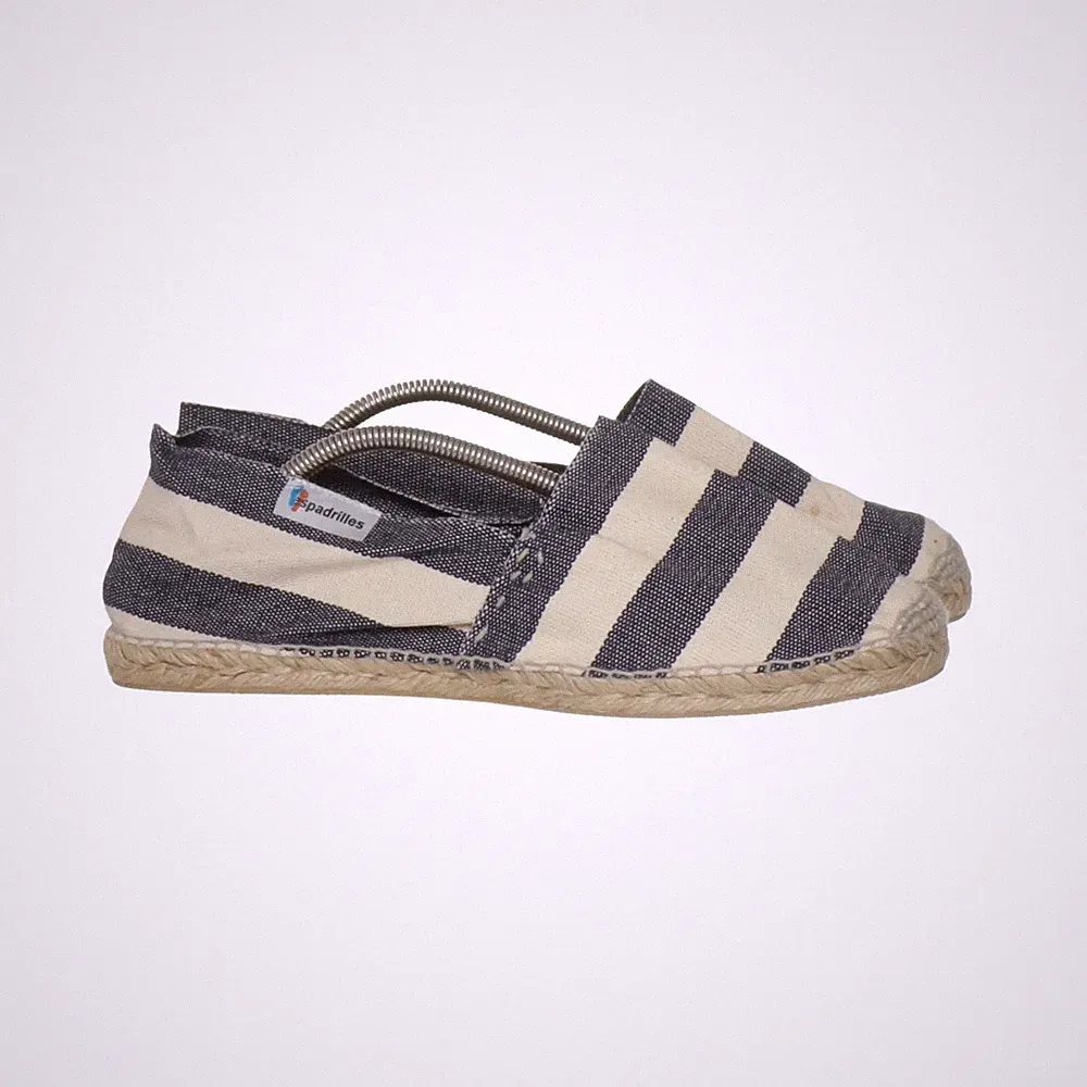 Espadrilles, Espadrilles, Größe: 44, Baumwolle, Schwarz/Beige, Herren #BPE