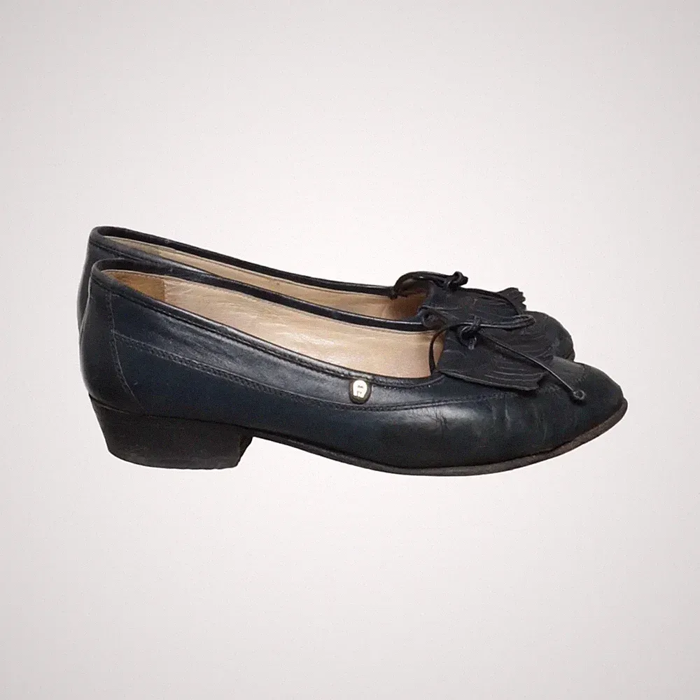 Etienne Aigner, Loafers, Größe: 36 1/2, Leder, Blau, Damen #5vT