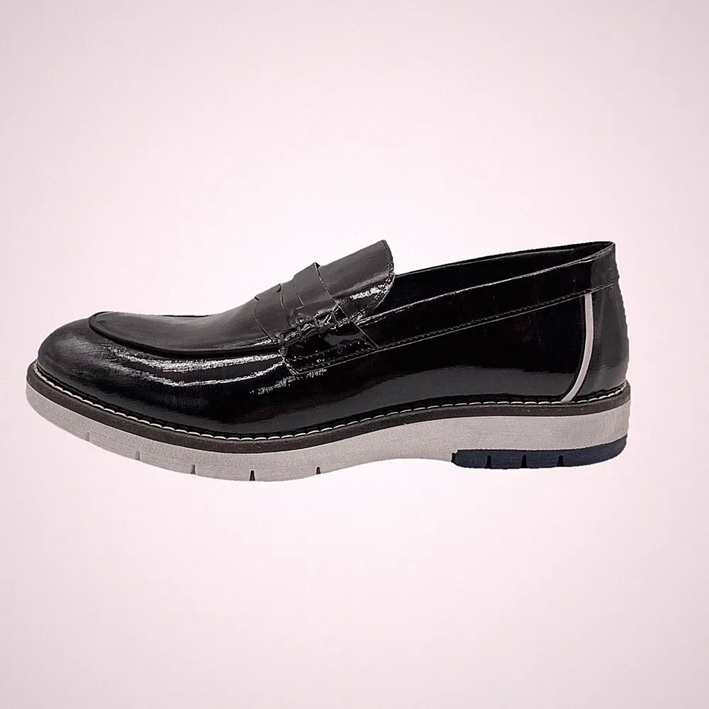 Eveet Herrenschuhe Gr. 45 Halbschuhe Bordeaux Glänzendes Leder Angebot 220€ VF114