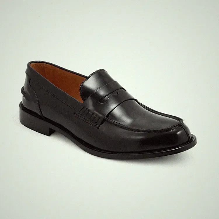EXTON HERREN HALBSCHUH COLLEGE LEDER/GUMMISOHLE 102 KALBS SCHWARZ