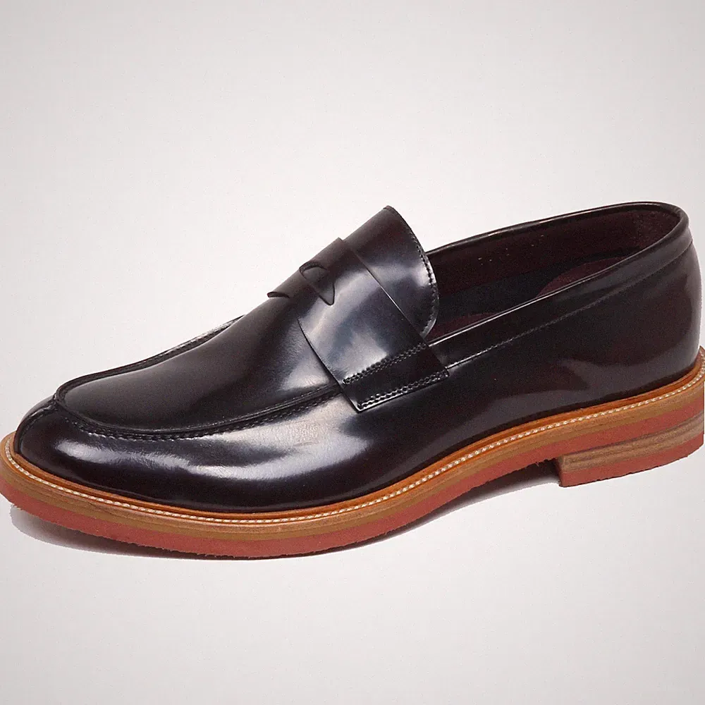 F4940 mocassino uomo dark bordeaux ALTIERI MILANO scarpe shoe loafer man