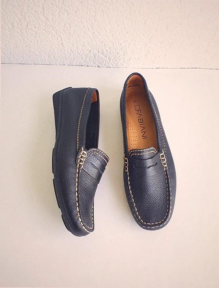 Fabiani Leder Loafers/ Mokassins Größe 36