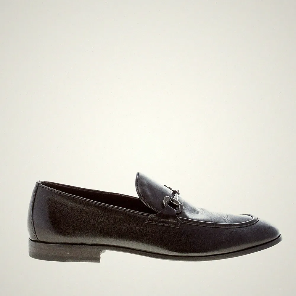 FABRIZIO SILENZI herren schuhe schwarz soft leder loafer horsebit made in Italy