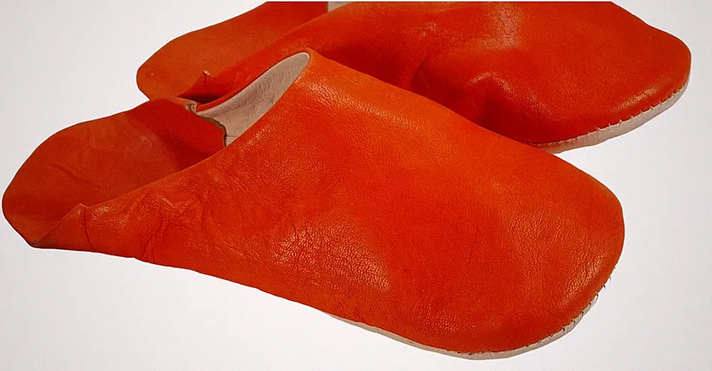Fair Trade Herren Leder Marokko Marokkanische Hausschuhe Babouche Halbschuhe Weiche Sohle