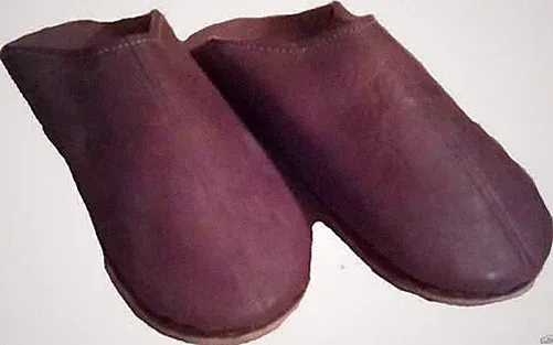 Fair Trade Herren Lederschlappen aus Marokko Babouche Loafer Weiche Sohle