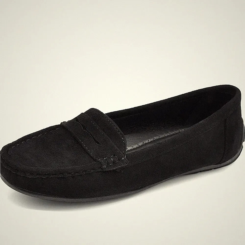 Fashion Damenschuhe Mokassins SlipOn Loafers Weich mit StrassSteinen Wildlede...