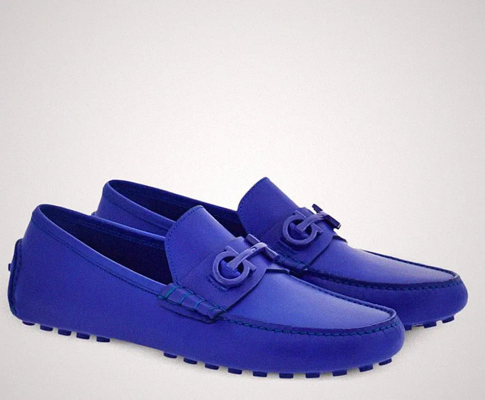 FERRAGAMO GRAZIOSO GANCINI SIGNATURE LOGO LOAFER HALBSCHUHE HERRENSCHUHE 768040