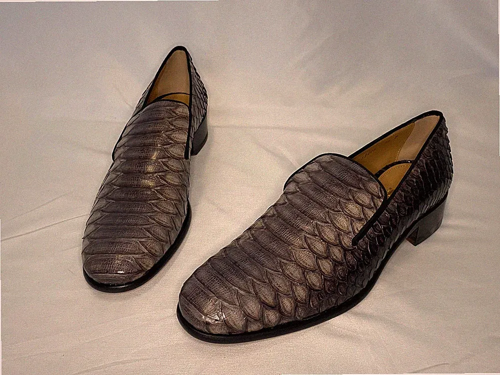Ferragamo - Loafer - Rimella - Gr. 43 (9,5) - Charcoal Pyton