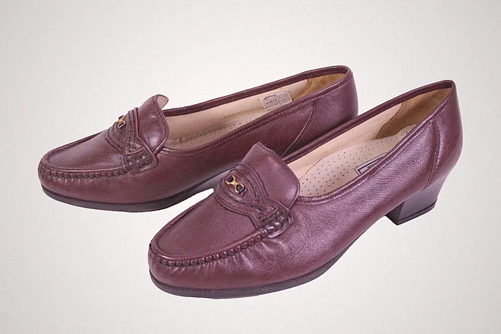 Filanto Pumps Loafer Skipper Damen Schuhe Leder bordeaux Gr. 40 Blockabsatz CR83