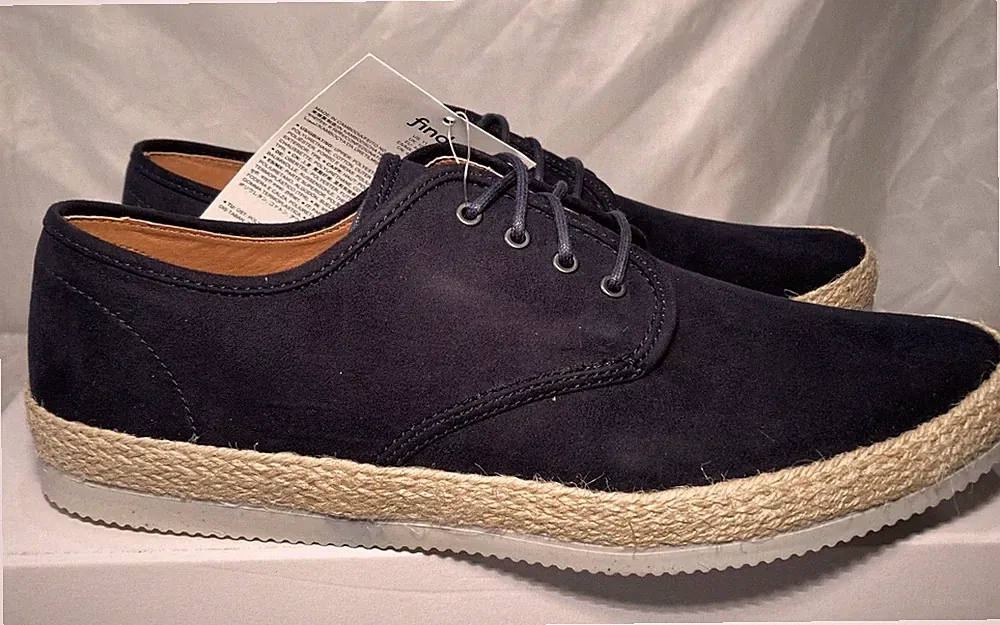 finden. Herren Gio Jute Schnür Espadrille Halbschuhe Navy Blau Gr. UK 10 / 44