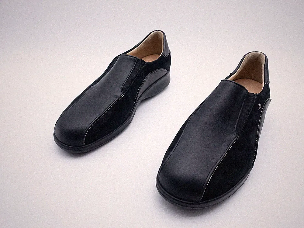 Finn Comfort Damen Slipper Loafer Halbschuh Leder Schwarz Gr.41 EU Art. 38898-98