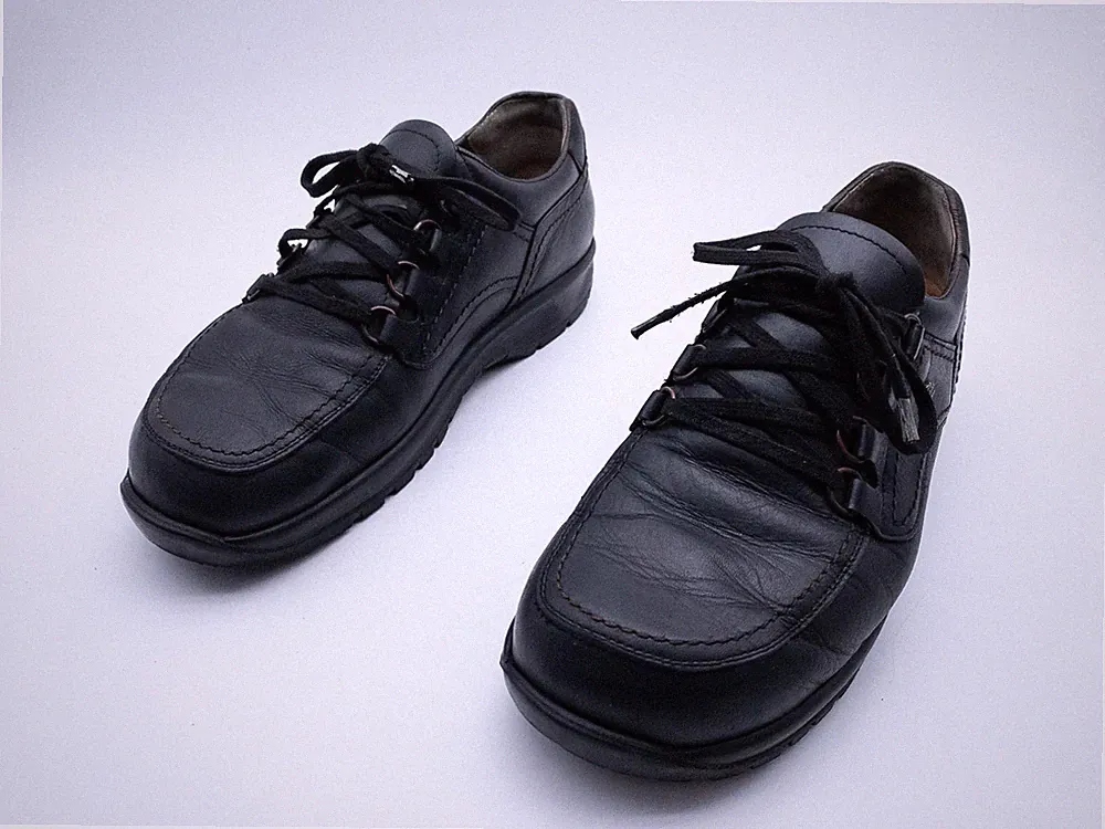 Finn Comfort Herren Halbschuh Schnürschuh Leder Schwarz Gr. 44,5 EU Art.39627-98