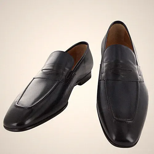 Fiori Di Lusso Blaue Leder Schuhe - Loafers - (ROMABLU)
