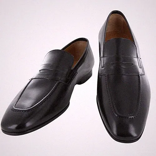 Fiori Di Lusso Schwarze Lederschuhe - Loafer - (ROMABLK)