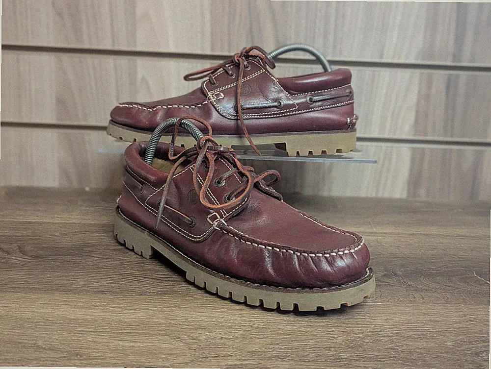Firetrap Jose Bootsschuhe Halbschuh Herren Burgund Slipper Premium Y2k 80er UK 7 EU 41
