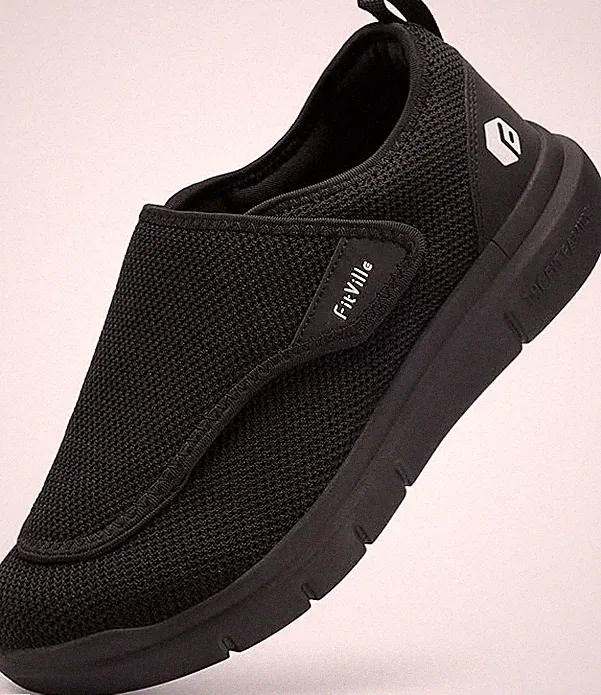 FitVille Herren Extra Weite Passform Diabetiker Schuhe Orthopädische Hausschuhe für geschwollene Füße