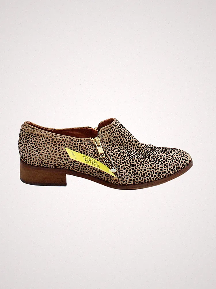 Flache Damenschuhe Büro UK 6 Multi Animal-Print 100 % Wildleder Loafer