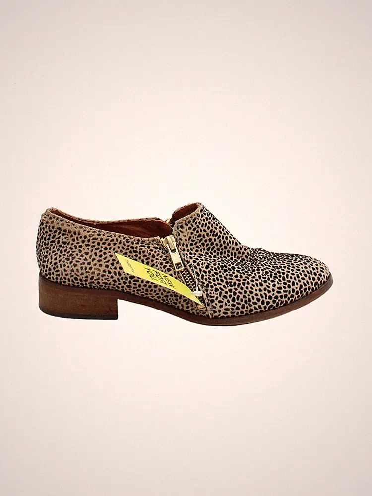 Flache Damenschuhe Büro UK 6 Multi Animal-Print 100 % Wildleder Loafer