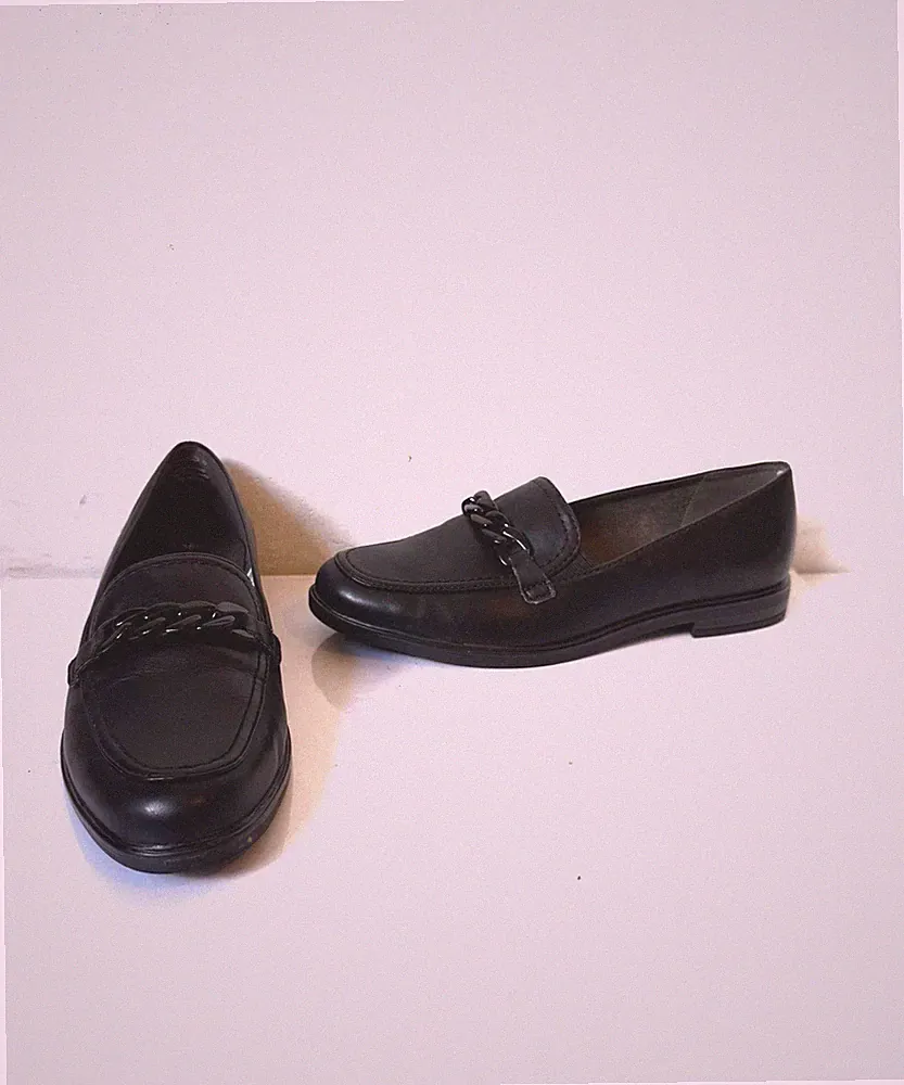 Flache Halbschuhe Größe UK 5 EU 38 schwarz