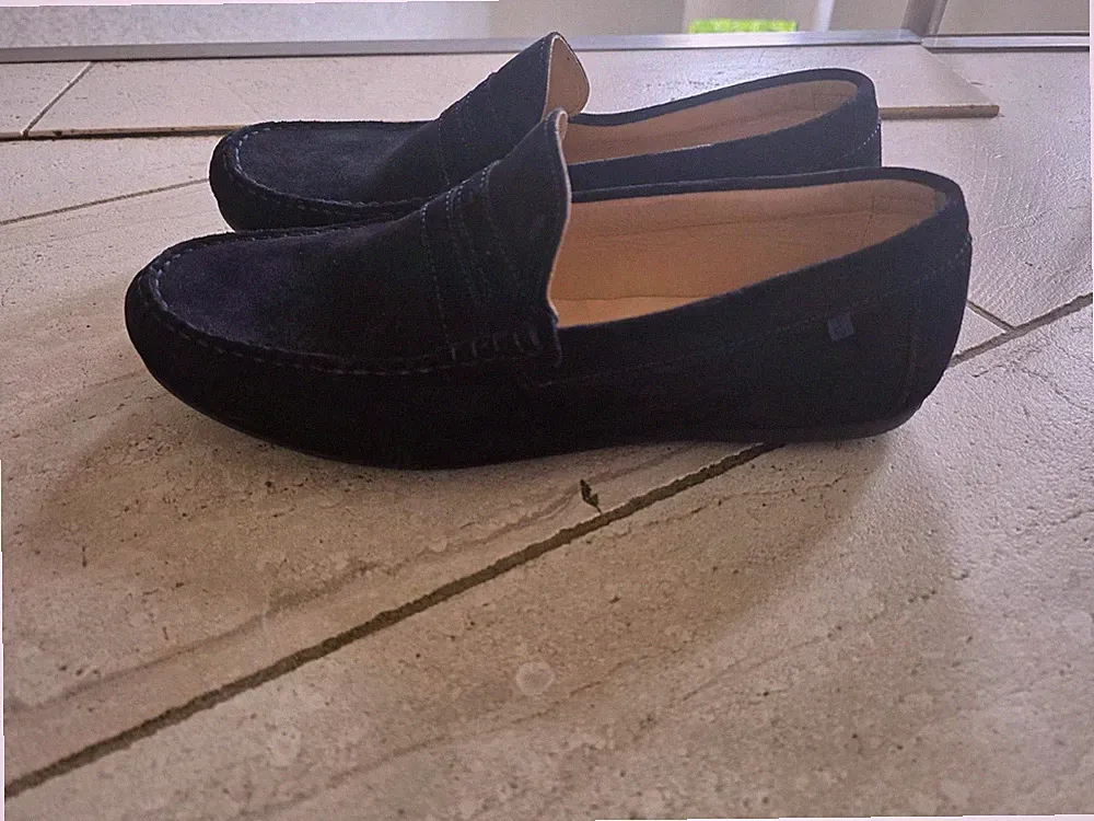 Floris Van Bommel Herrenschuhe, Größe 8.5 42, Blau, Wildleder, NEU