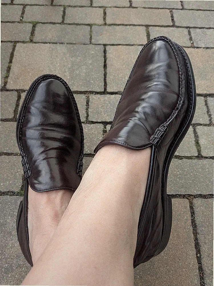 Florsheim loafer Made In USA 8,5 1993 Braunes Leder Herren
