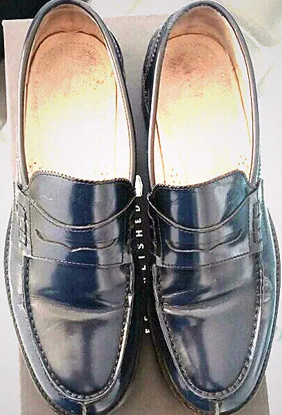 Florsheim original Loafer marineblau, leder, edle unisex Schuhe Leder