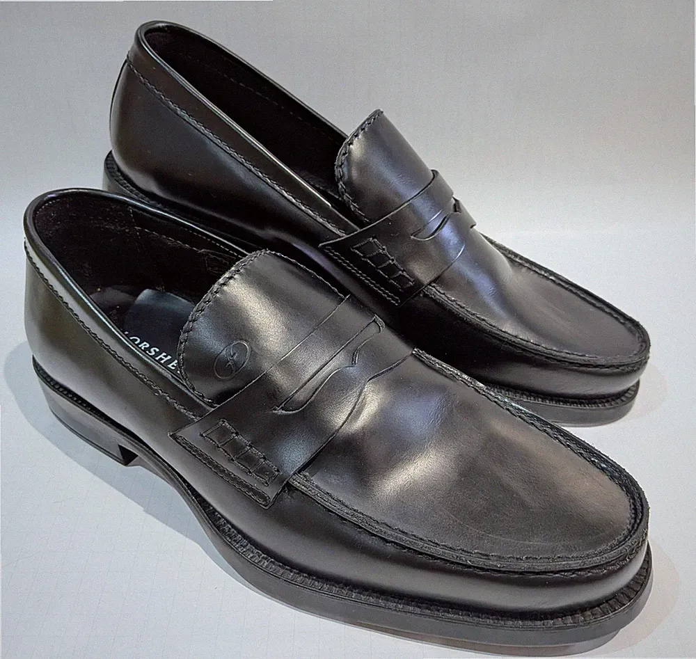 Florsheim schwarz Leder Penny Halbschuhe Herren Größe UK 7,5 US 8,5