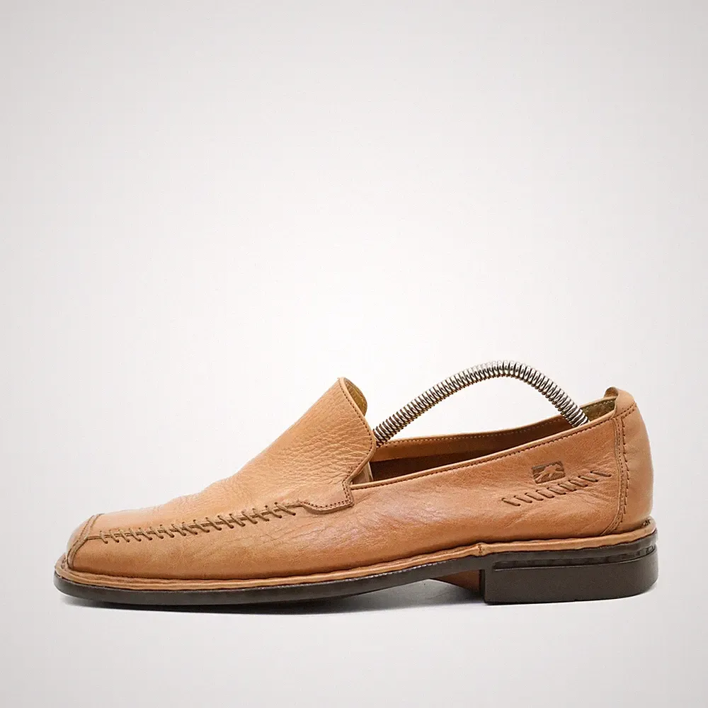 Fluchos Herren Loafer EU 41 Handgenähter Mokassin Braun Komfort Slipper