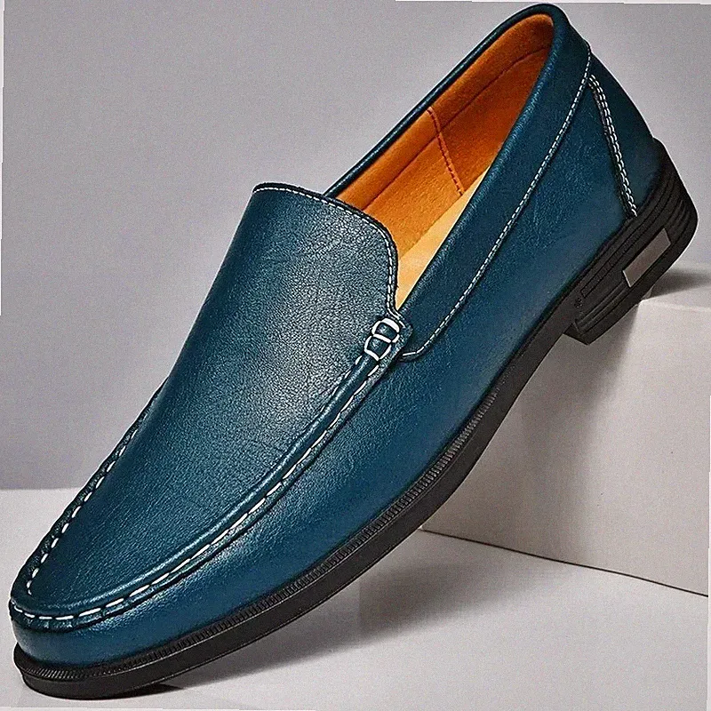 Formelle Herren-PU-Lederschuhe, Halbschuhe zum Anziehen, Büro.