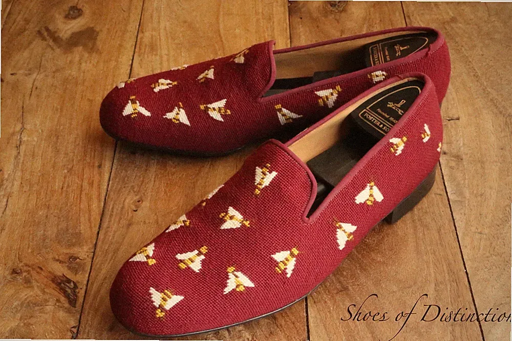 Foster & Son Red Bespoke Made Woven Loafers Schuhe UK 12 US 13 EU 46