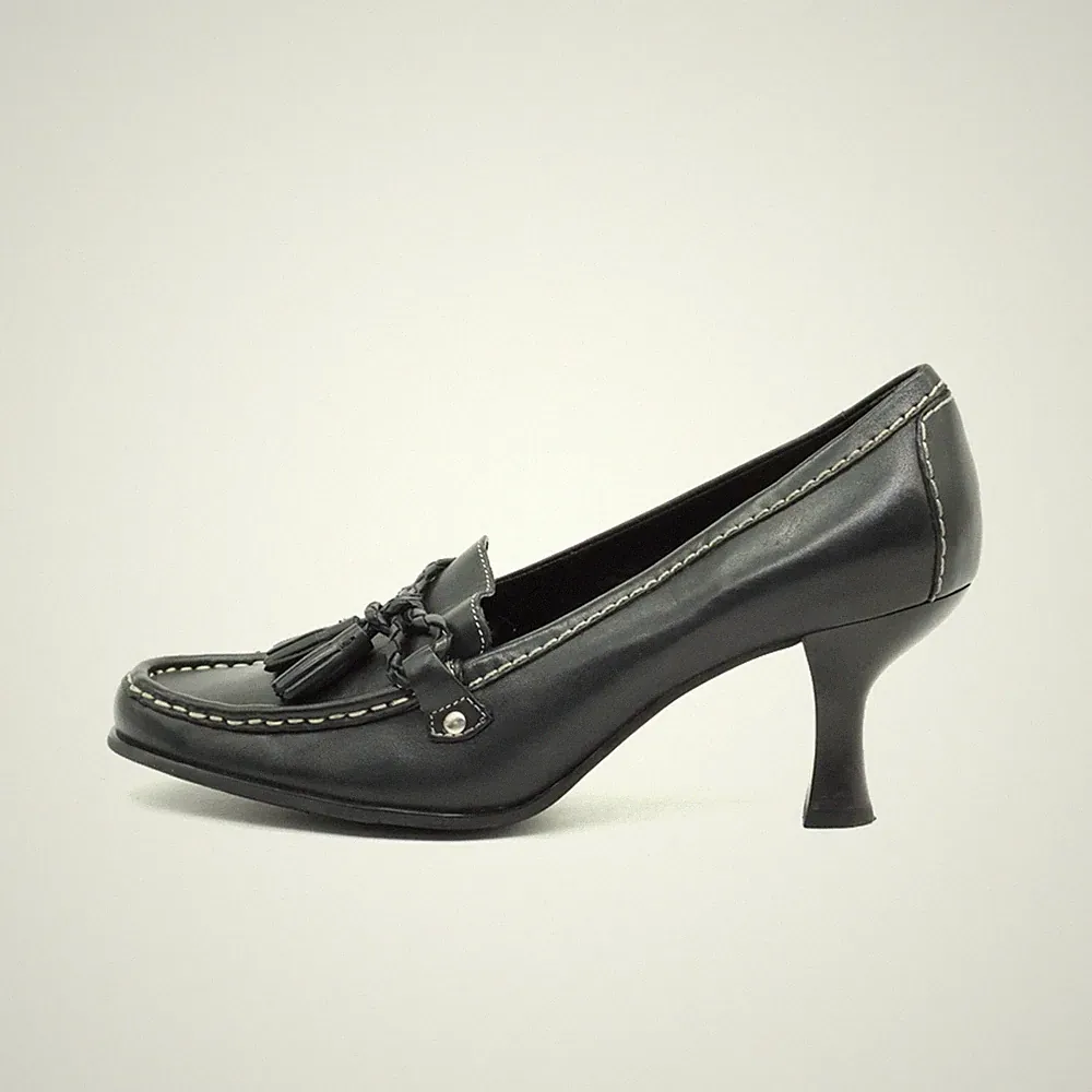 Franco Sarto Damen Tassel Loafer Kitten Heel Pumps Zeitlos, Robustes EU 37
