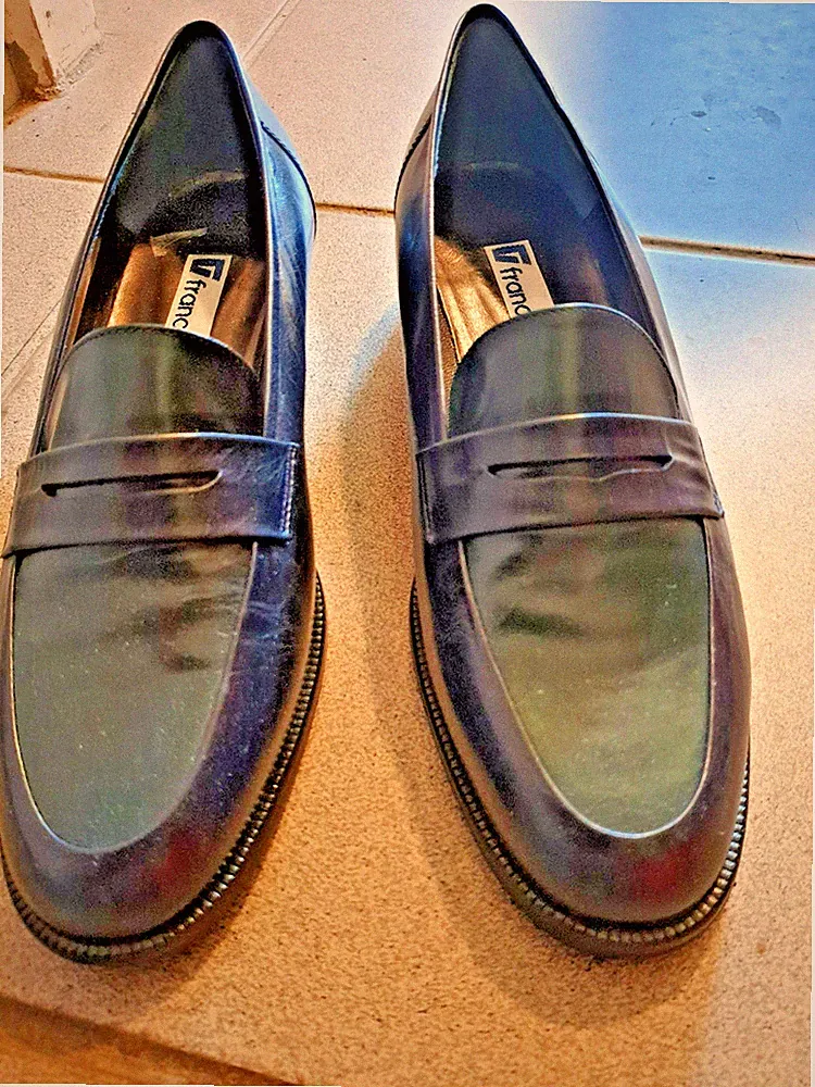 Franco Visconti Penny-Loafer , zweifarbig in Größe 38