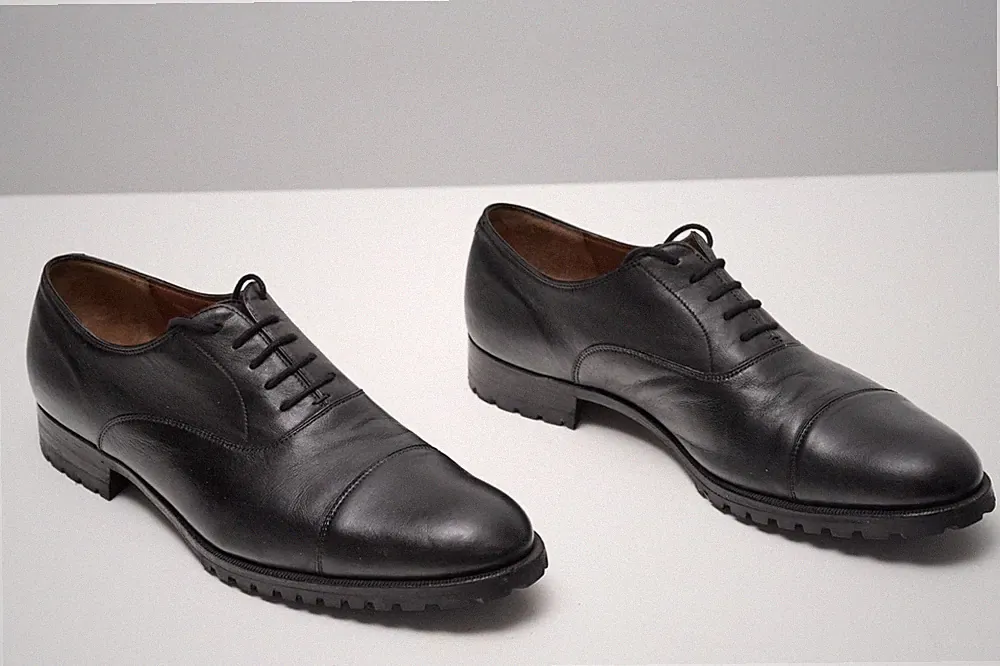 Fratelli Rossetti Black Oxford Toe Cap Leather Chunky Sole Size EU 43 UK 9 US 10