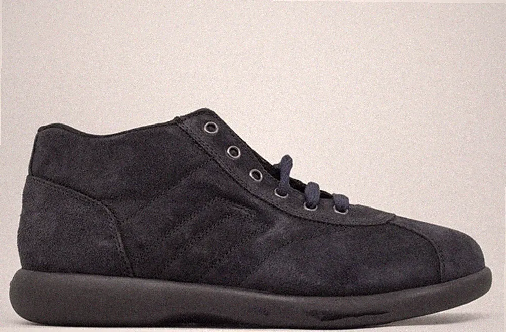 FRAU VERONA 27A4 Sneaker Sporty High Wildleder Blau Herren Mokassin Polnisch