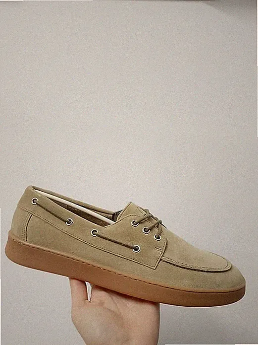 FRAU X Herrenschuhe Halbschuh Bootsschuhe Beige New 2026