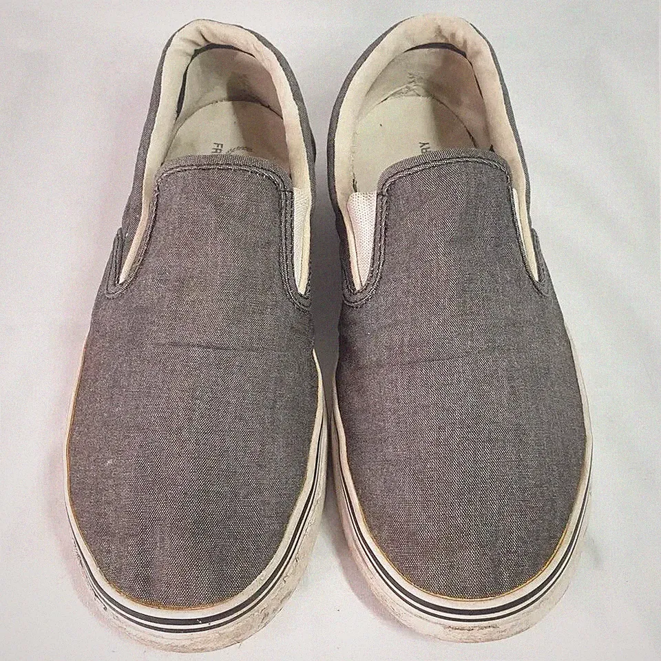 Fred Perry Halbschuhe Flats grau weiß UK Größe 8