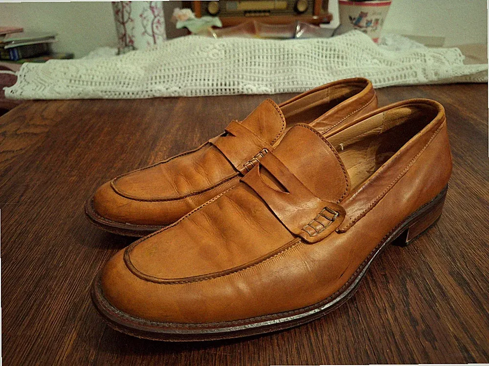 Frederick Milano Schuhe Loafers 43,5 Leder braun