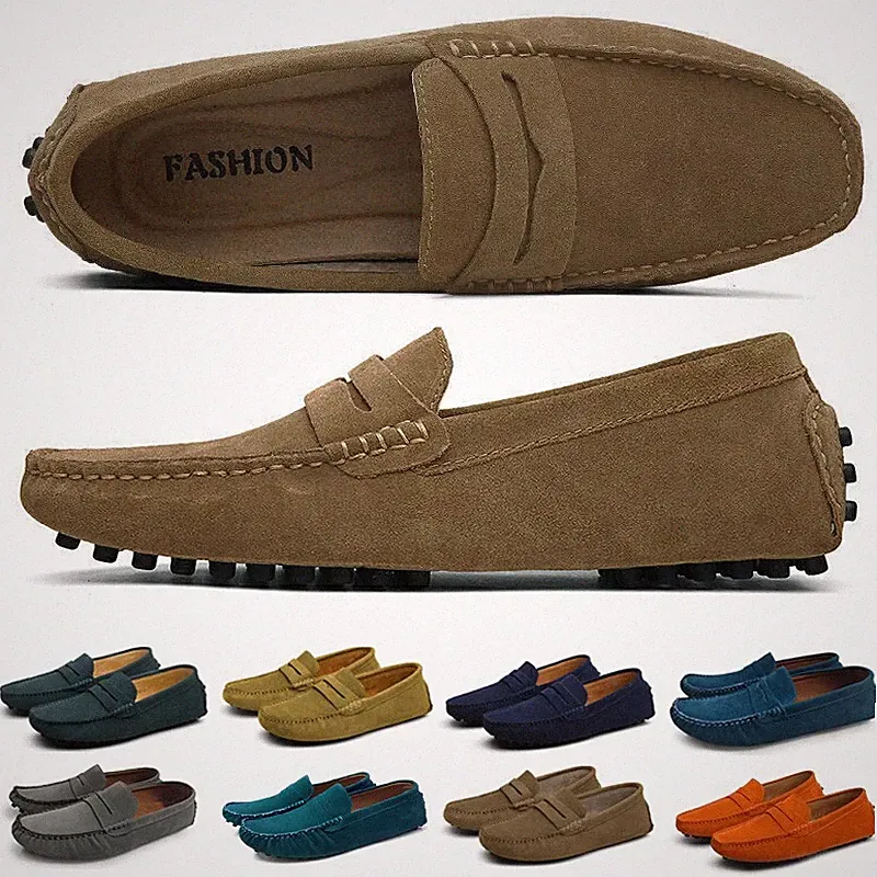 Freizeit Fahrschuhe Herren Schuhe Halbschuhe Wildleder Mokassins Slipper Loafers