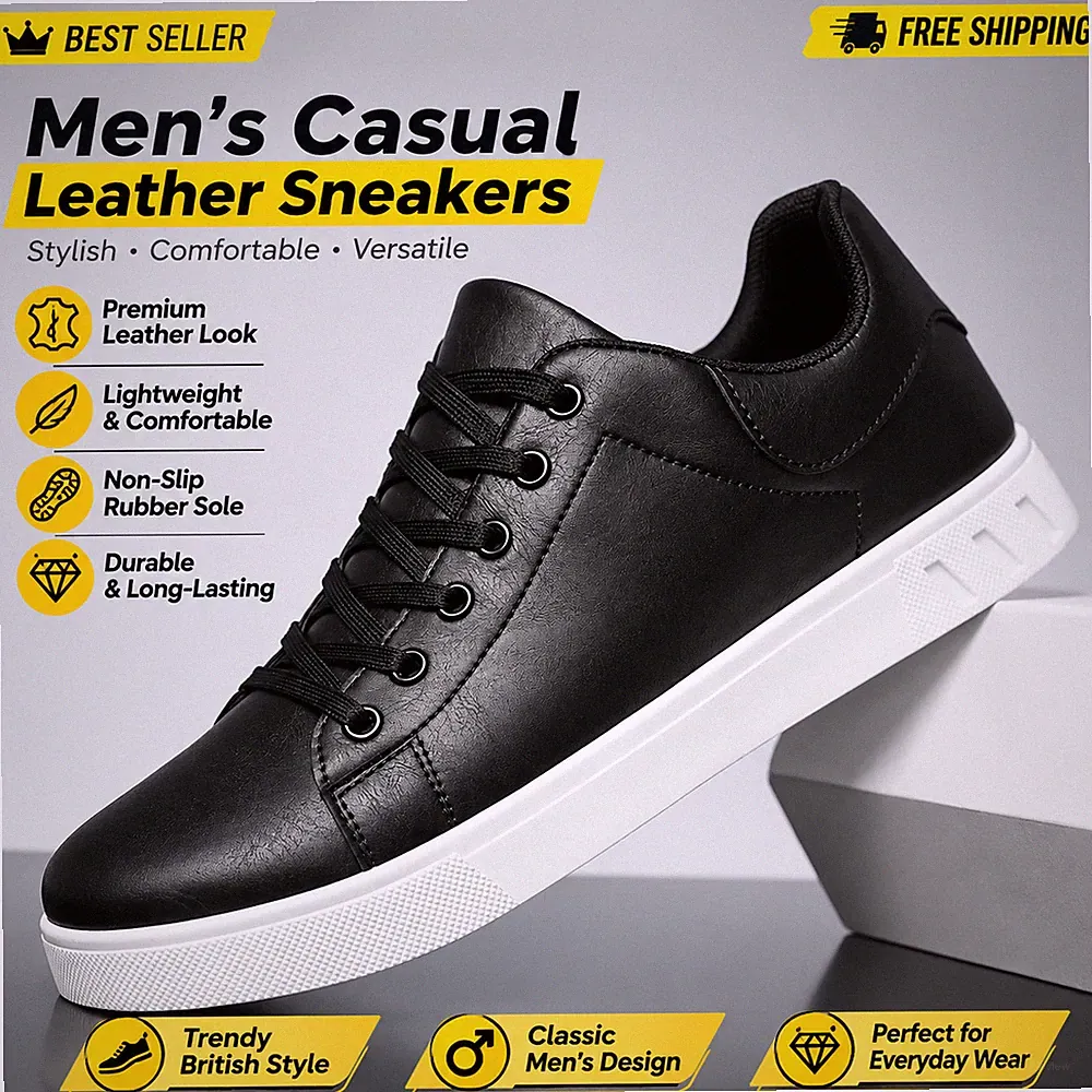 Freizeitschuhe Halbschuhe Britisch Leder Sneaker Flache Schuhe Klassisch Herren Leder Sh