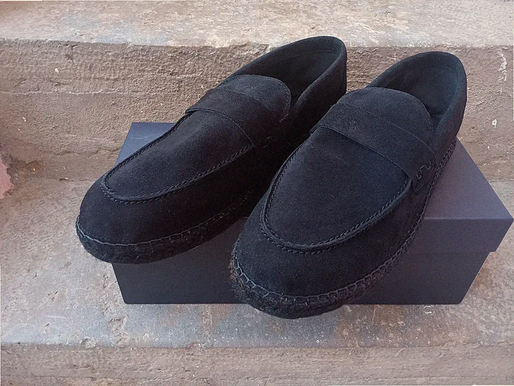 Frescobol Carioca Suede Alpergata Espadrille Loafers Shoes EU 45
