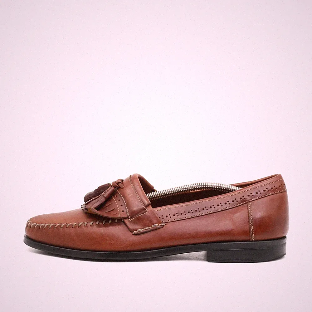 G.H. Bass & Co. Herren Weejuns Loafer Braun Leder , Handgenäht Slipper EU 44