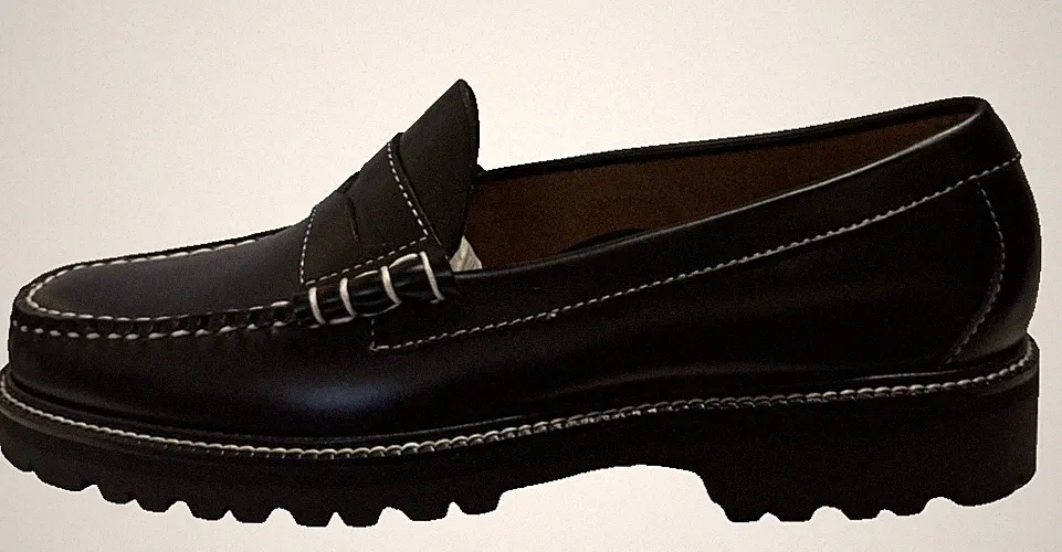 G.H.BASS&CO Weejuns Larson Penny Loafer Leder Schwarz UK 9 US 10 EU 43 REF H68