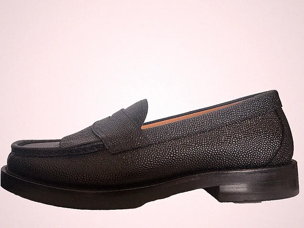 G.H Bass Larson Texturierte Penny Loafer Für Herren Schwarz – UK 8 US 9 EU 42