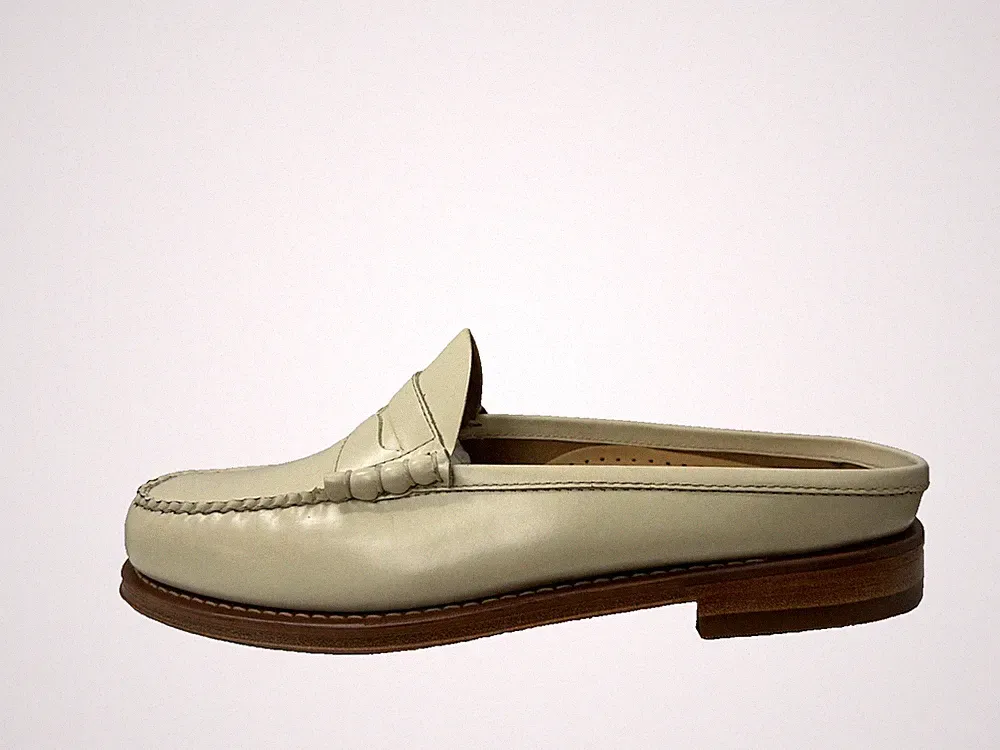 G.H Bass Weejun Heritage Larson LIDE Loafer Herren Weiß Leder UK 8 US 9 EU 42