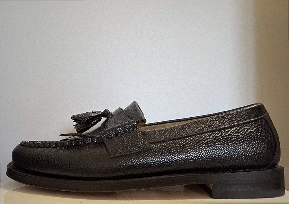 G.H Bass Weejuns 90s Layton II Kiltie Slipper Loafer Schwarz UK 8 US 9 EU 42