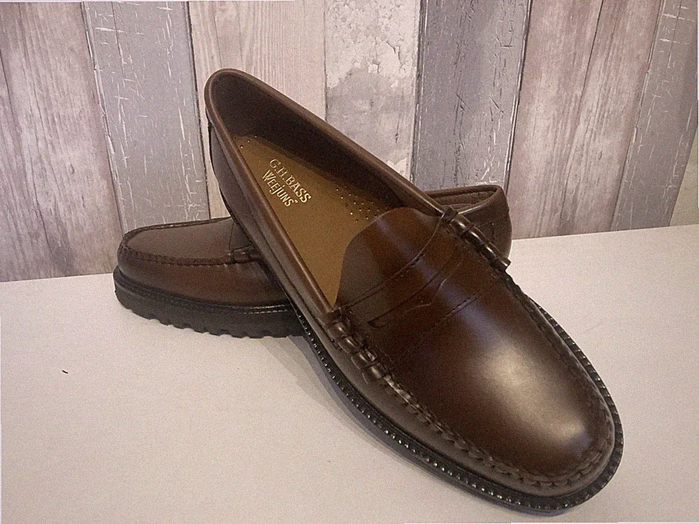 G H Bass Weejuns Herren Braun Penny Halbschuhe Schuhe NEU Größe 8