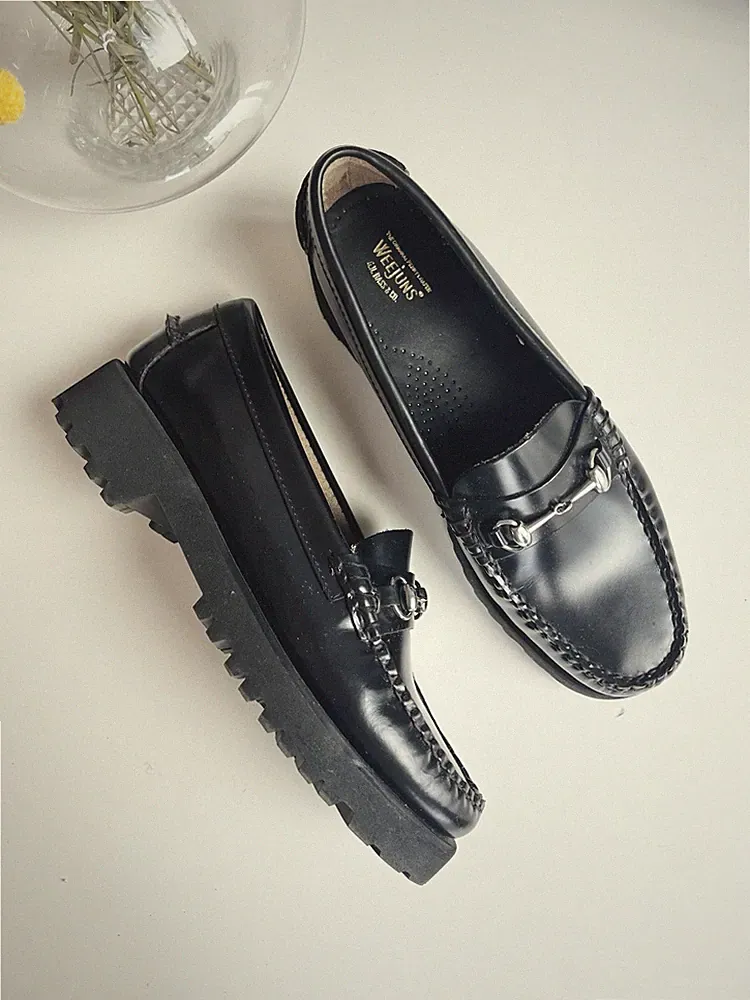 G.H. Bass Weejuns Loafer Penny Old Money Gr. 37 Schwarz mit Horsebit