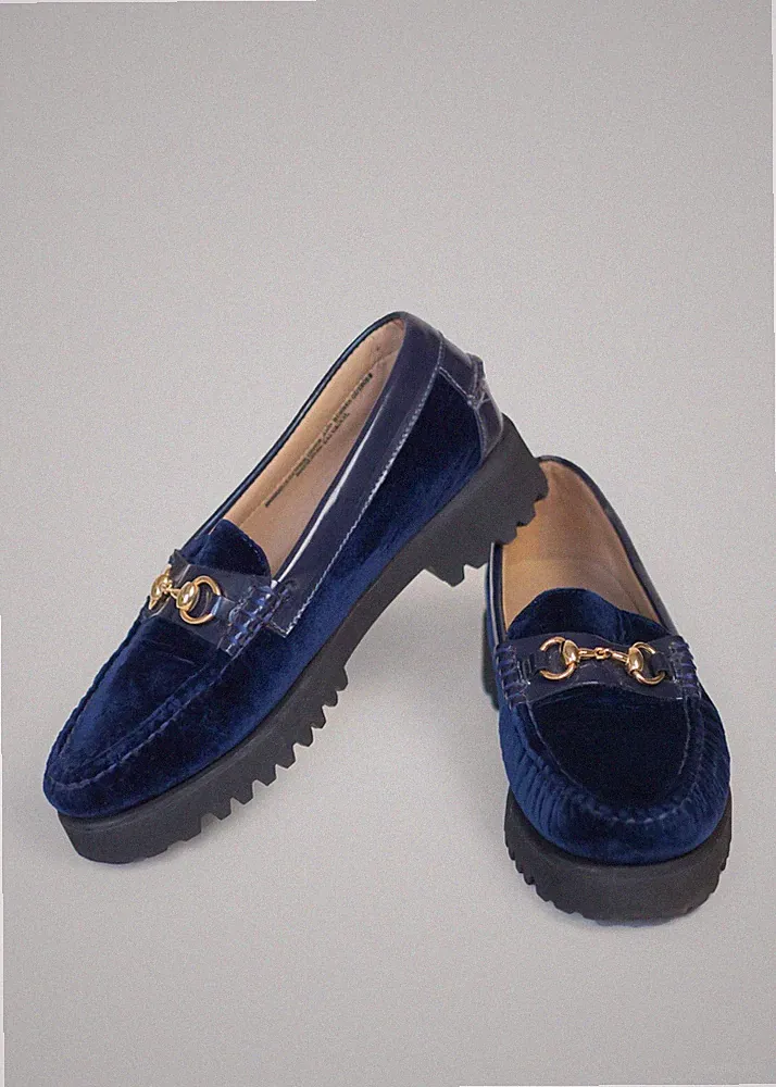 G.H. Bass Weejuns The Original Penny Loafer Schuhe in Navy Velvet | US 6 | UK 4