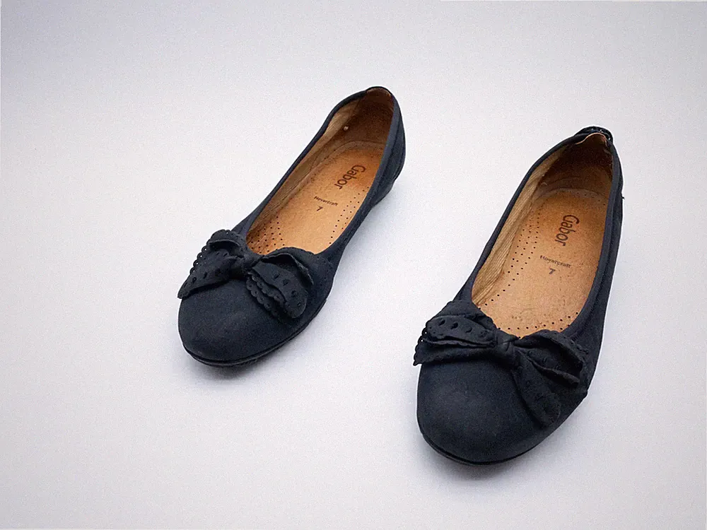 Gabor Damen Ballerina Halbschuh Schlupfschuh Loafer blau Gr 40,5 EU Art 30234-30